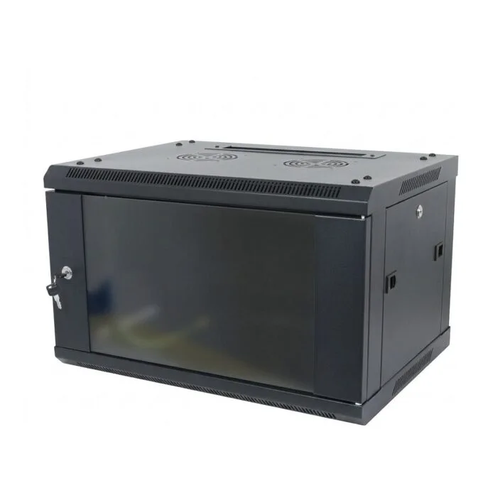 ALLNET network cabinet 19" 9HE 1-part T600mm Black disassembled (flat pack) SMA series — image 1