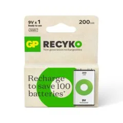 GP 8.4V RECYKO BATTERY 200 MAH 1 PCE BLISTER
