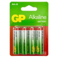 GP AA RED ALKALINE BATTERIES 8 PCS BLISTER