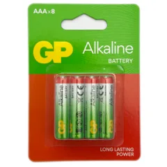 GP AAA RED ALKALINE BATTERIES 8 PCS BLISTER