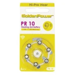 6PC/CARD GOLDEN POWER 1.4V HEARING AID ZINC AIR A13 PR10