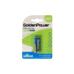 GOLDEN POWER AAAA ALKALINE PLUS BATTERIES 1.5V 2PCS BLISTER