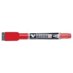 PILOT V-BOARD MASTER S MARKER WITH ERASER - BEGREEN ULTRA FINE TIP RED