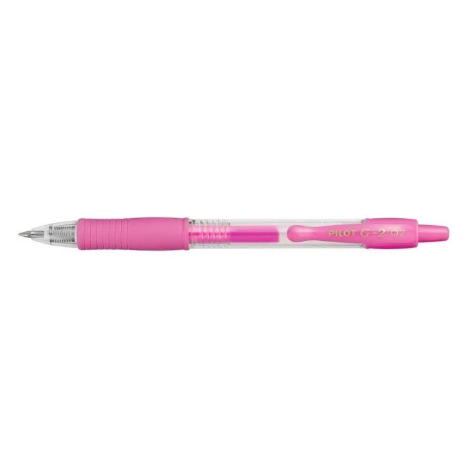 PILOT G-2 - GEL INK ROLLER - NEON PINK - MEDIUM TIP (0.7MM) — image 1