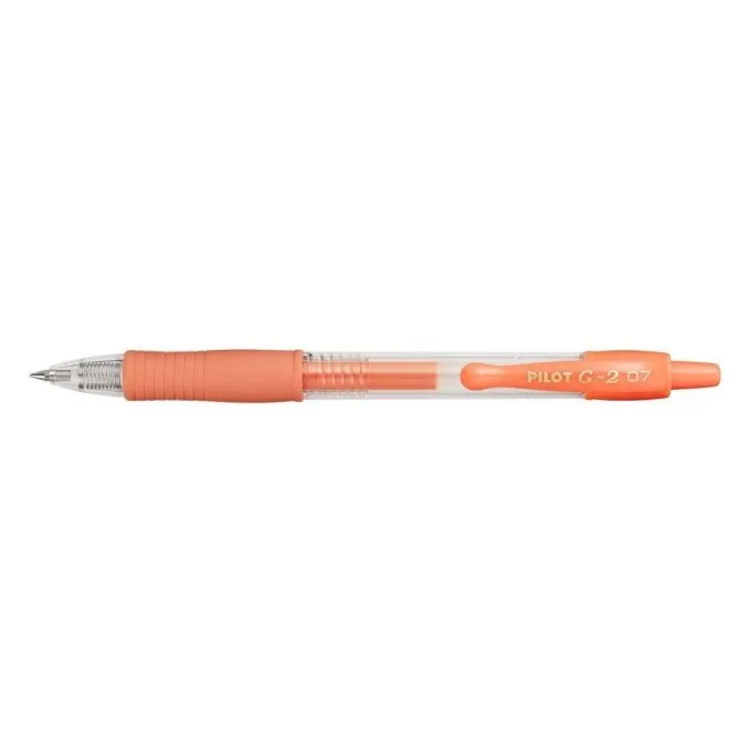 PILOT G-2 - GEL INK ROLLER - NEON ORANGE - MEDIUM TIP (0.7MM) — image 1