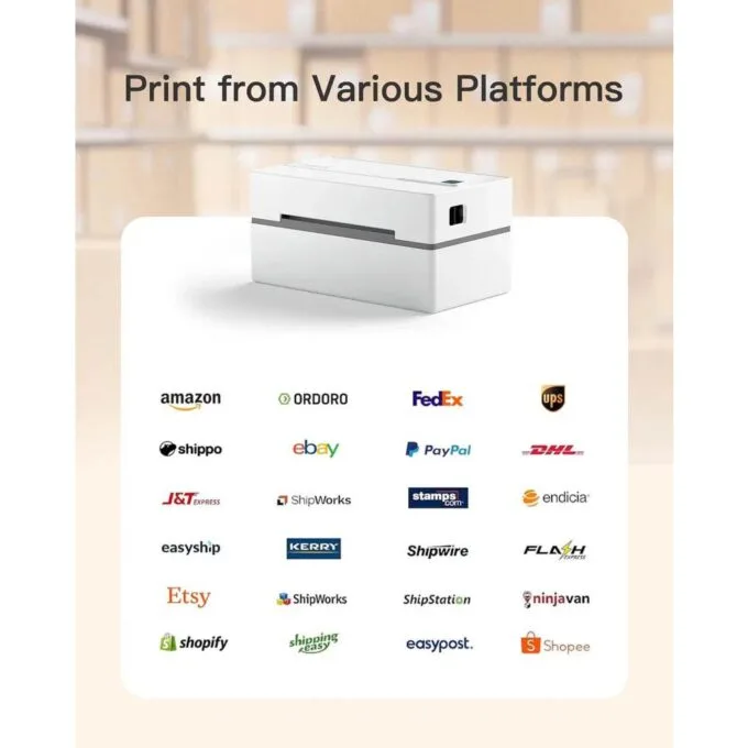 Inatech Label Barcode Printer Thermal Bluetooth & USB PR40 Black — image 4