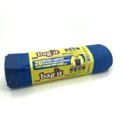 BAGIT DRAWTAPE BAGS BLUE 750X800MM+50MM 18 MIC 20 PCS ROLL