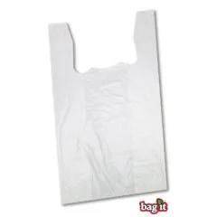 BAGIT T-SHIRT BAGS WHITE (A5) 300+90+90X550MM 500 PCS