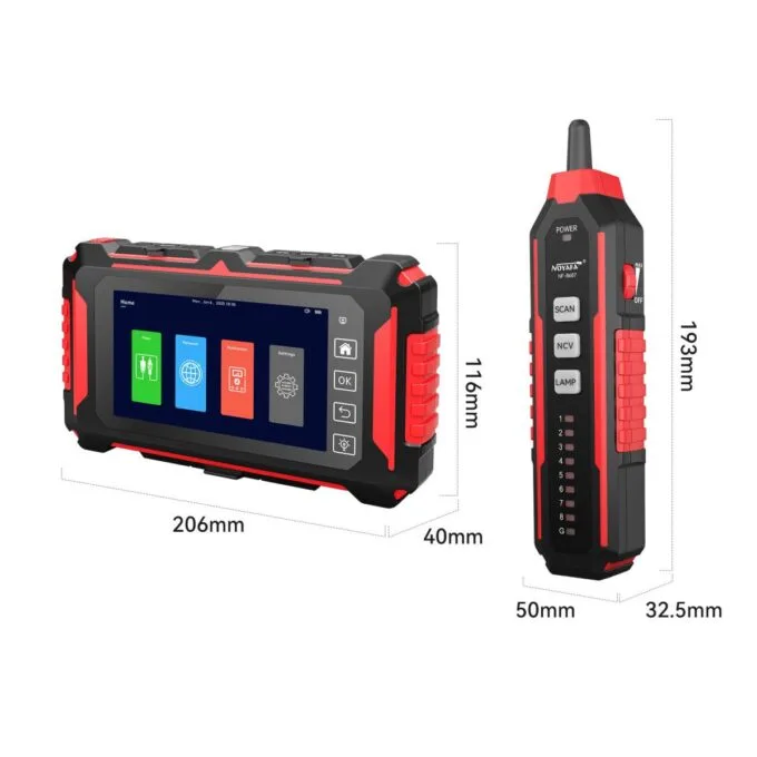Noyafa Fiber & Network Tester with 150km OTDR, Full-protocol Network Analysis, PoE Testing, Ethernet Cable Verification, Multimeter NF-8607 — image 5