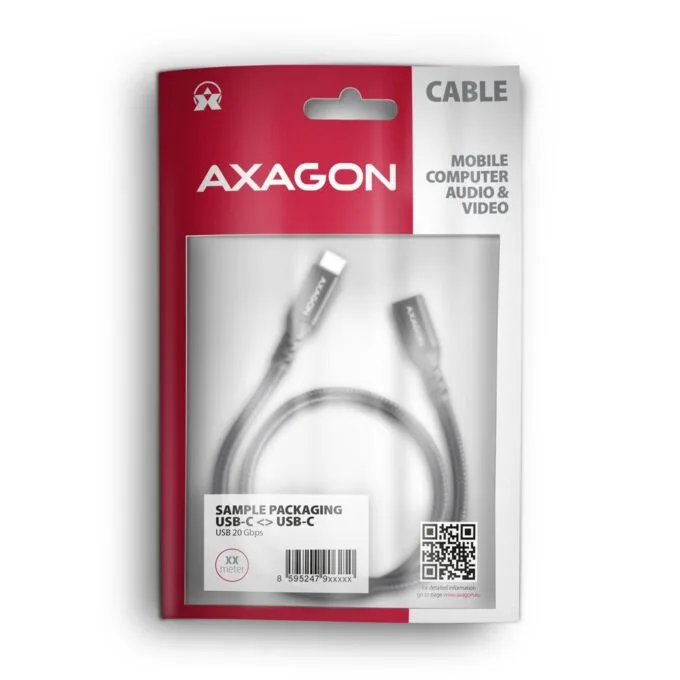 USB-CM extension cable - USB-CF 3.2 Gen 2 PD 240W 1.5m black Axagon — image 7