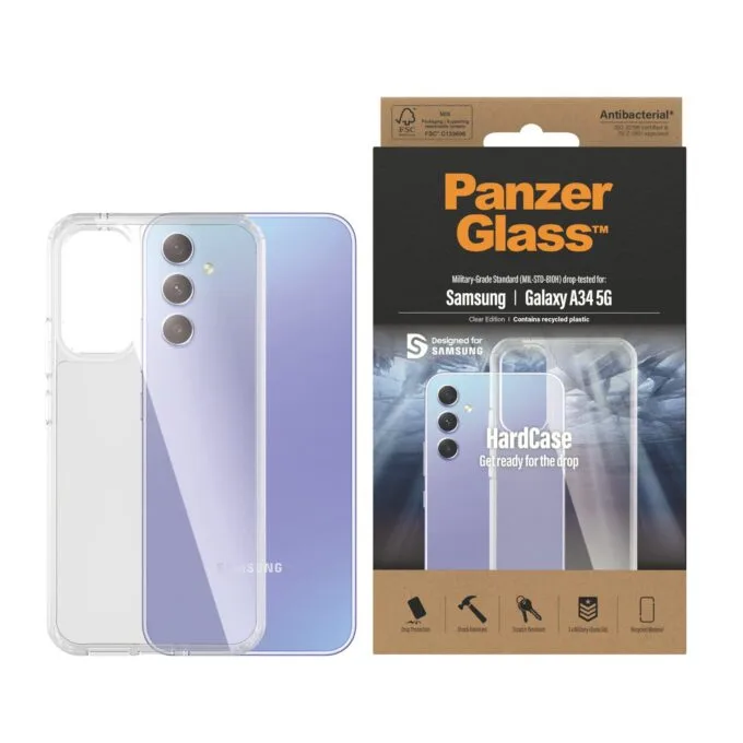PanzerGlass HardCase Samsung A34 5GA346 Antibacterium Military grade clear 0444 — image 2