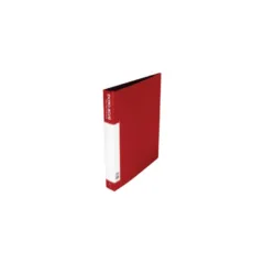 DATA BASE A4 CLEAR BOOK 20 POCKETS RED