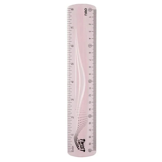 DELI PS ULTRA FLEXIBLE RULER 20CM ASSORTED — image 1
