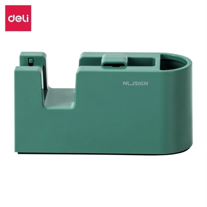 DELI NUSIGN TAPE DISPENSER 135X53X65MM GREEN — image 1