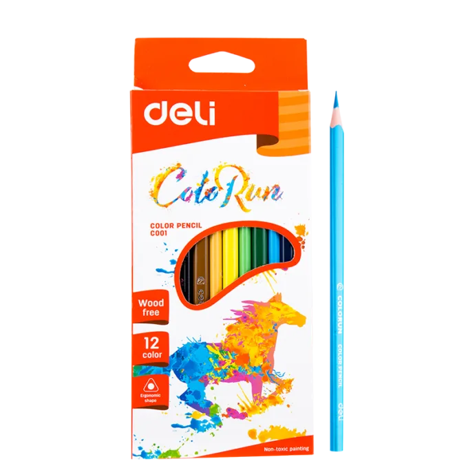 DELI COLOUR PENCIL BOX 12 PCS — image 1