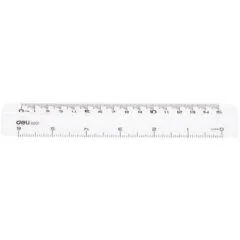 DELI PS RULER EASY-GRAB 15CM TRANSPARENT