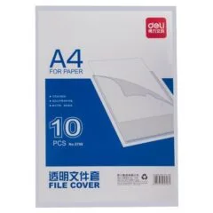 DELI L-REPORT FILE A4 CLEAR 100PK (180 MIC.)