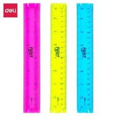 DELI PS RULER 20CM ASSORTED