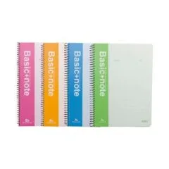 DELI SPIRAL SOFT COVER RULED NOTEBOOK A4/80P- LINE - ASSORTED COLOURS