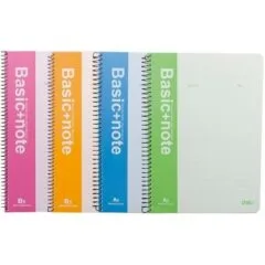 DELI SPIRAL SOFT COVER RULED NOTEBOOK A4/100P- LINE - ASSORTED COLOURS