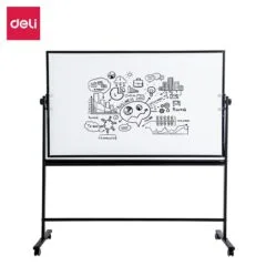 DELI 2-SIDED MAGNETIC EASEL WHITEBOARD 900X1500MM 36INX60IN