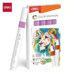 DELI ACRYLIC MARKER VIOLET 6 PCS BOX (COLOUR CODE 131)