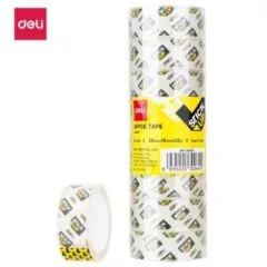 DELI TRANSPARENT STATIONARY TAPE 18MM X 20 YARDS X 38UM (8ROLLS/TUBE)