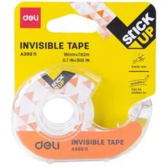 DELI INVISIBLE TAPE 18MMX7.62M WITH DISPENSER BLISTER