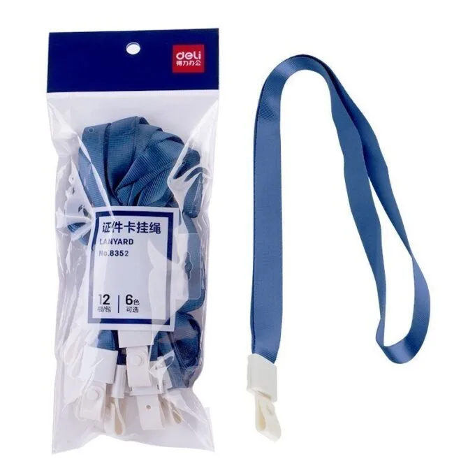 DELI LANYARD 450X10MM BLUE - 12PCS/CPP BAG — image 1