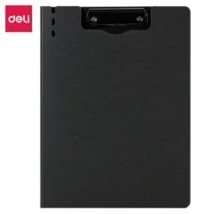 DELI METALLIC BRUSHED FOAM PP CLIPBOARD A4 DARK GRAY VERTICAL