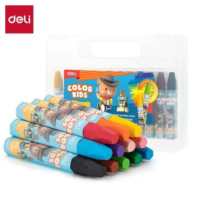 DELI GENIUS OIL PASTEL HEXAGONAL BARREL12 COLOURS — image 1