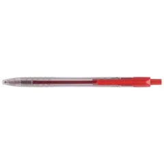 DELI BALL POINT PEN RETRACTABLE LOW VISCOSITY INK 0.7MM RED