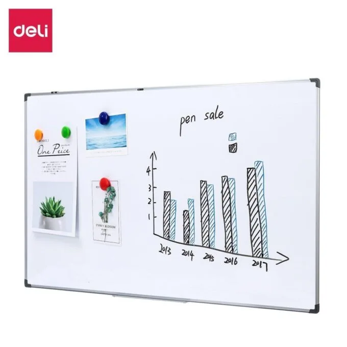 DELI MAGNETIC WHITEBOARD 1200X1800MM 48INX72IN — image 1