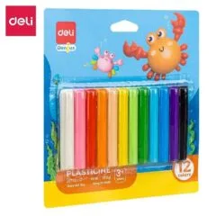 DELI GENIUS PLASTICINE 12 COLOURS 160GR