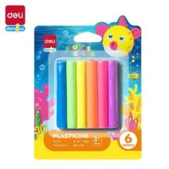 DELI GENIUS PLASTICINE 6 COLOURS