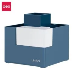 DELI LINFINI PEN HOLDER Φ120 x120 x 127MM - BLUE