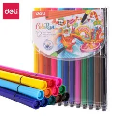 DELI 12 COLORS HEXAGONAL FELT PEN