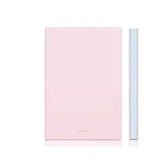 DELI LEATHER COVER SQUARED NOTEBOOK A5 96 SHEETS - PINK