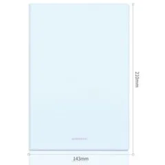 DELI LEATHER COVER SQUARED NOTEBOOK A5 96 SHEETS 80 GSM - BLUE