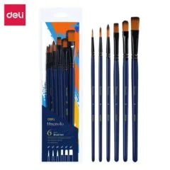 DELI FINENOLO 6 SYNTHETIC WATERCOLOUR BRUSHES BLISTER SET