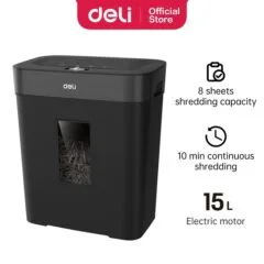 DELI PAPER SHREDDER 8 SHEETS S4 15 LTR