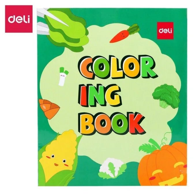 DELI COLOURING BOOK ASSORTED 210X180MM 12SHEETS — image 1
