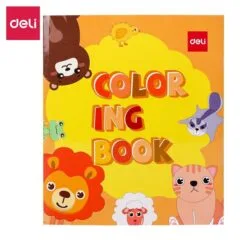 DELI COLOURING BOOK ASSORTED 210X180MM 12SHEETS