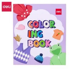DELI COLOURING BOOK ASSORTED 210X180MM 12SHEETS