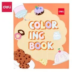 DELI COLOURING BOOK ASSORTED 210X180MM 12SHEETS