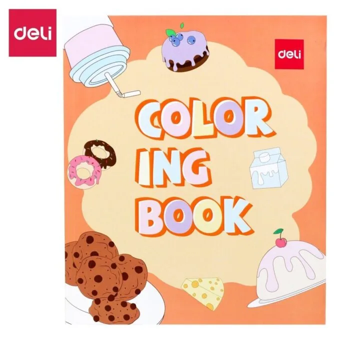 DELI COLOURING BOOK ASSORTED 210X180MM 12SHEETS — image 1