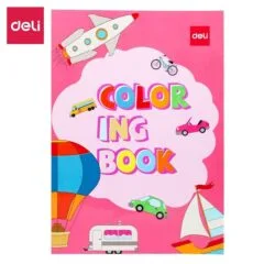 DELI COLOURING BOOK ASSORTED 250X176MM 12SHEETS