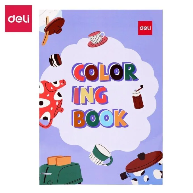 DELI COLOURING BOOK ASSORTED 250X176MM 12SHEETS — image 1