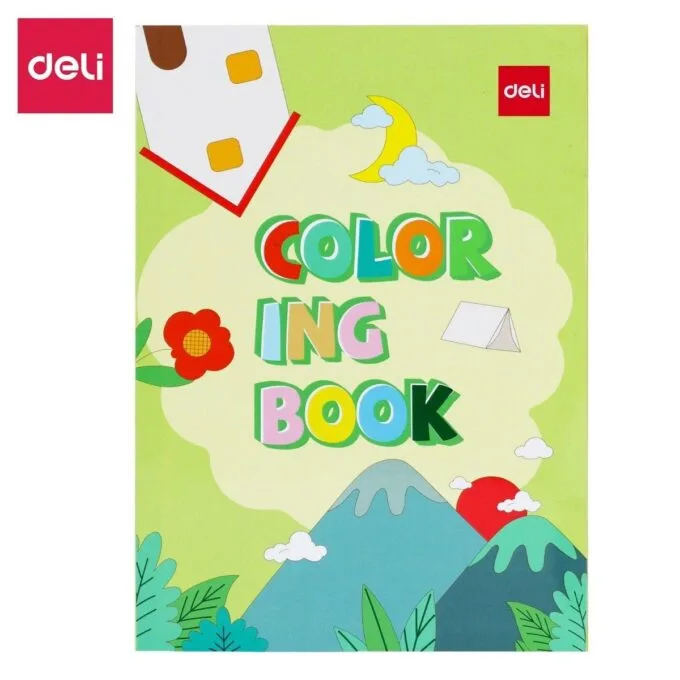 DELI COLOURING BOOK ASSORTED 250X176MM 12SHEETS — image 1