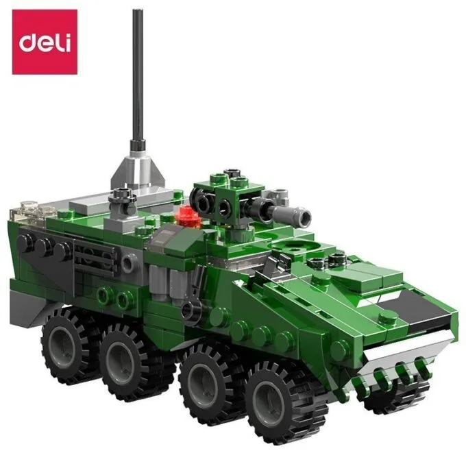 DELI GENIUS BUILDING BLOCKS 6 MILITARY MODELS ASSORTED — image 1
